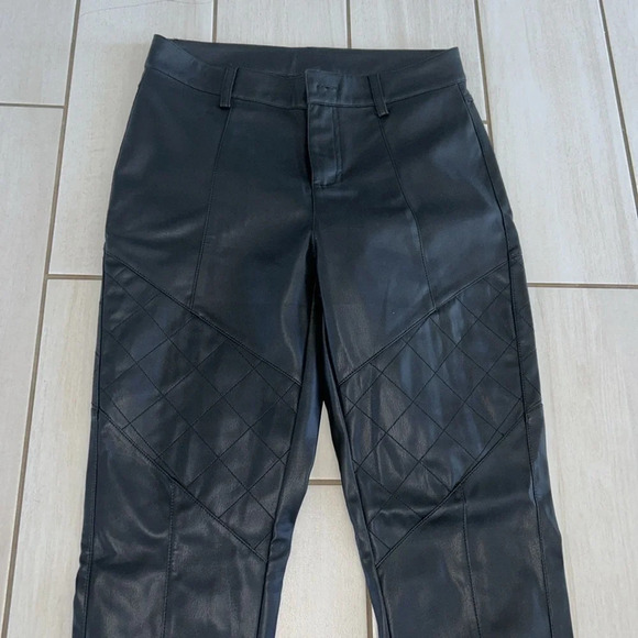 Alp n Rock Vegan Leather Quilted Moto Pant Black - Picture 4 of 11